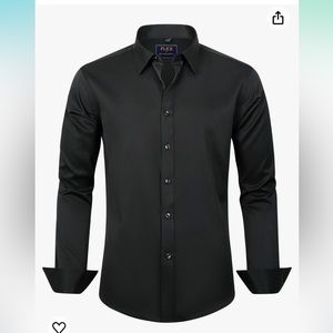 Flex Men’s Black Stretch Dress Shirt Size M